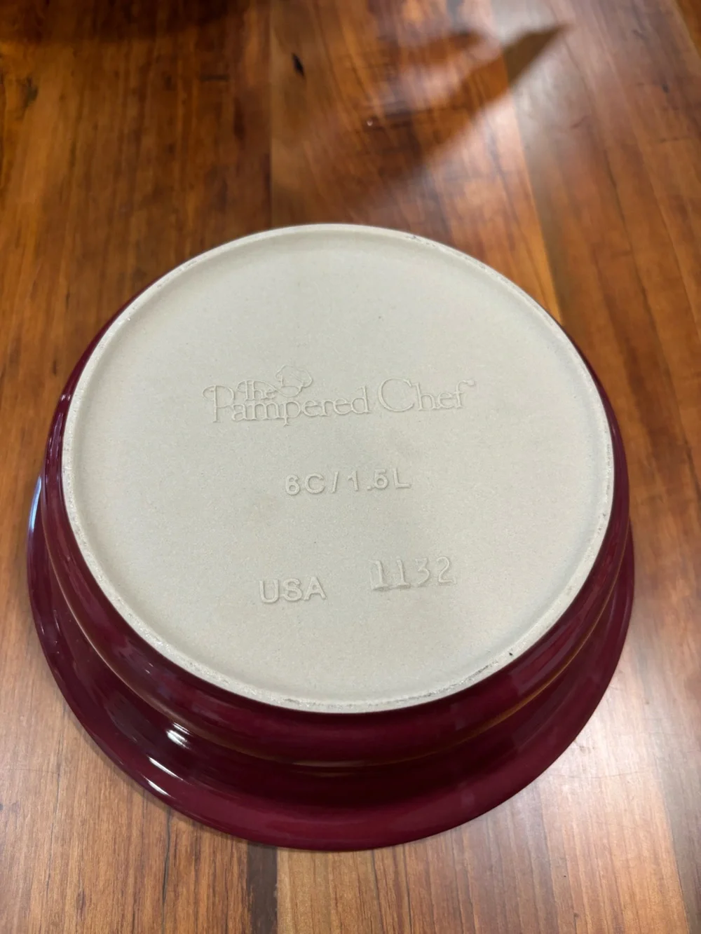 Pampered Chef Cranberry Round Covered Baker 6 Cup Stoneware Casserole Dish NEW